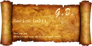 Gerics Dolli névjegykártya